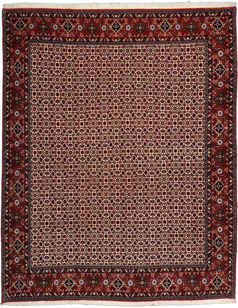 Bidjar Tappeto 260x200 Beige (Iran) Annodato A Mano