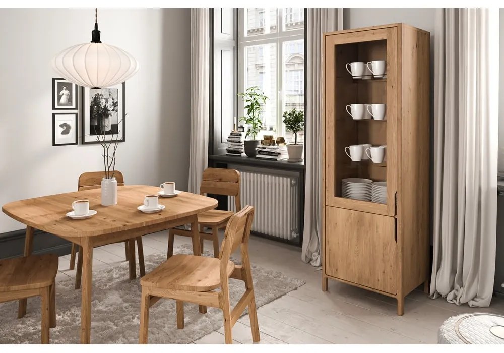 Sedie da pranzo in legno di quercia in colore naturale in set di 2 pezzi Twig - The Beds