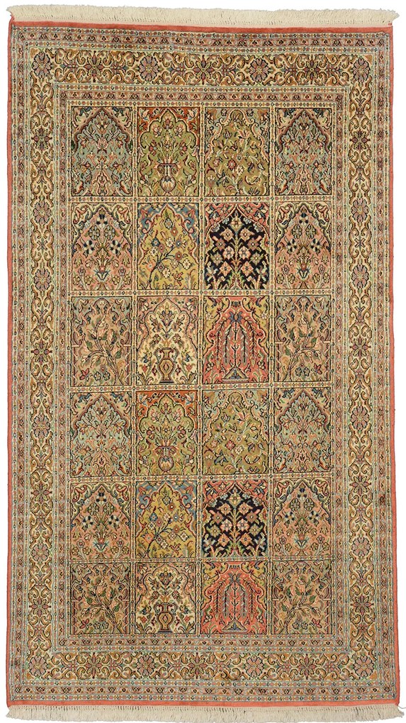 Cashmere Silk Tappeto 160 x 90 Beige (Indian) Annodato A Mano
