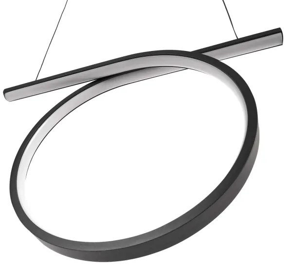 Lampadario a sospensione su cavo ODETTA LED/30W/230V 4000K nero