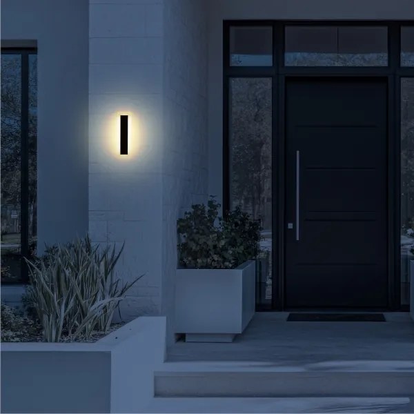 Applique da esterno LED WOW LED/10W/230V 3000/4000/6500K 30 cm IP54 nero