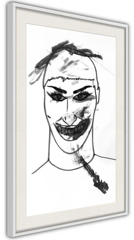 Poster  Scary Clown  Cornice Quadri Cornice nera con pass-partout, Larghezza x Altezza Home decor 20x30