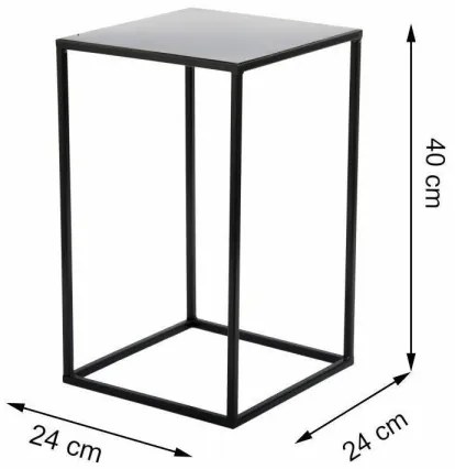 Portafiori 40x24 cm nero