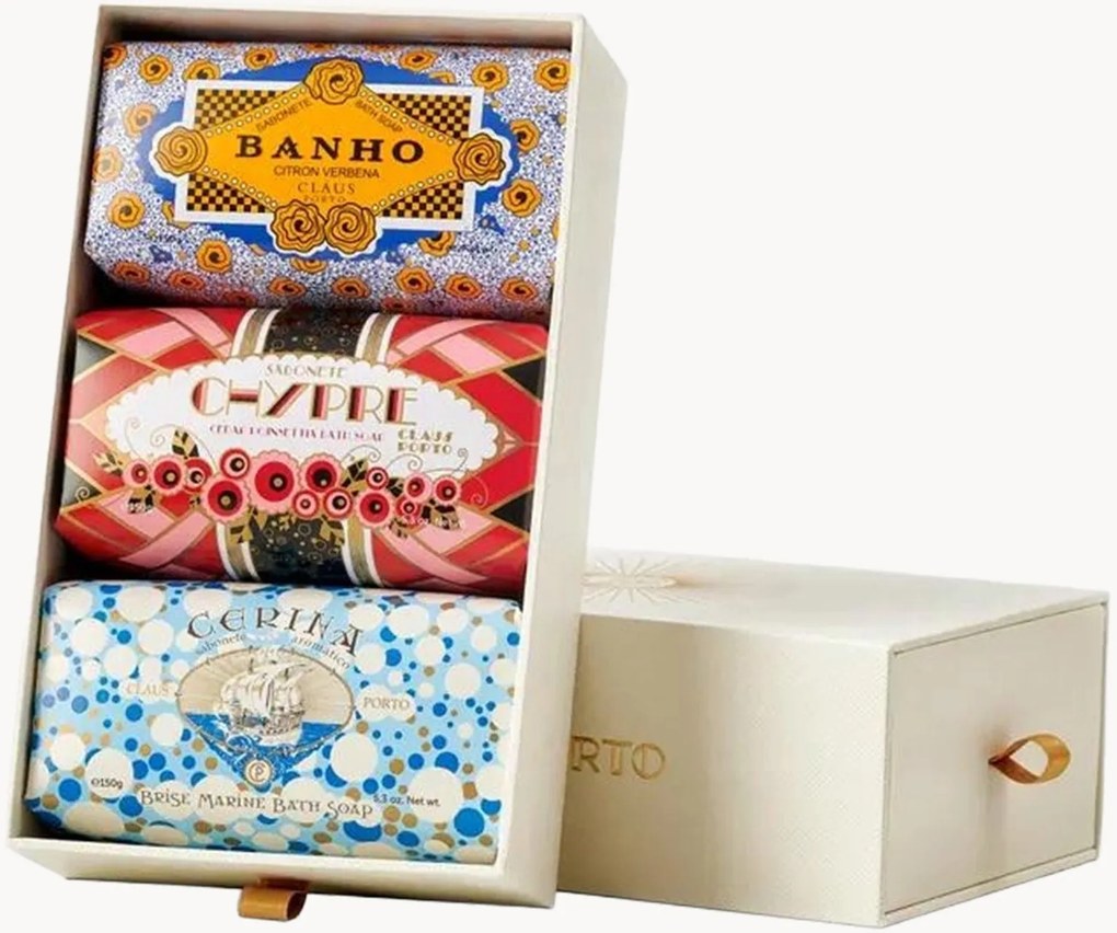 Set di 3 saponi Claus Porto Deco