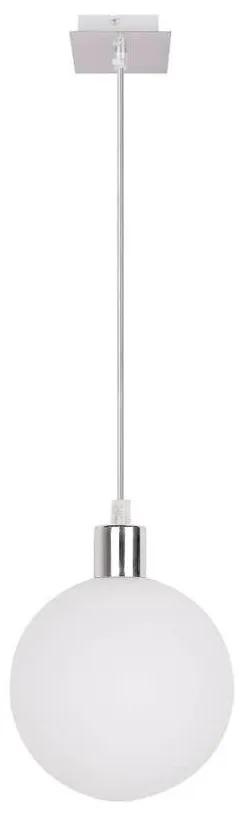Lampada a sospensione in argento con paralume in vetro ø 15 cm Oden - Candellux Lighting