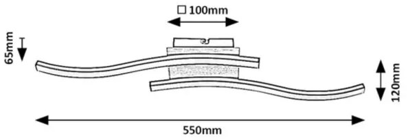 Rabalux 2280 - Lampadario LED a plafone HEIMDALL 2xLED/12W/230V