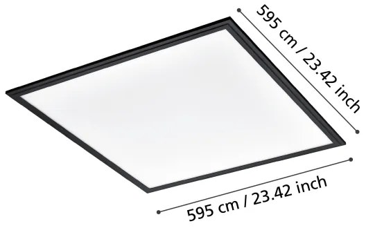 Eglo 900819 - Plafoniera LED SALOBRENA LED/33W/230V 60x60 cm nero