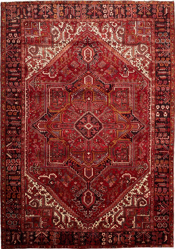 Heriz Tappeto persiano 250 x 350 Rosso (Iran) Annodato A Mano