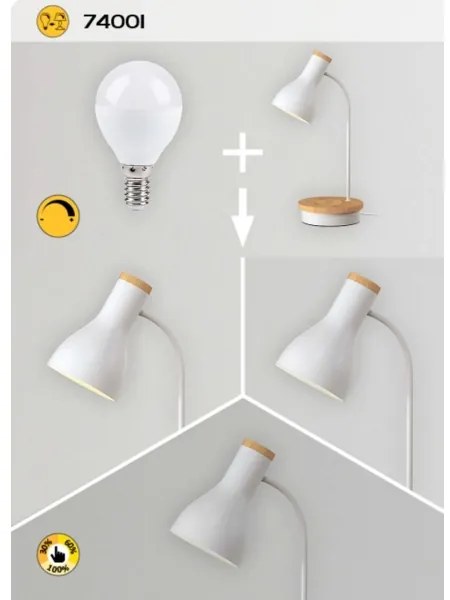 Rabalux 74001 - Lampada da tavolo touch dimmerabile MOSLEY 1xE14/25W/230V