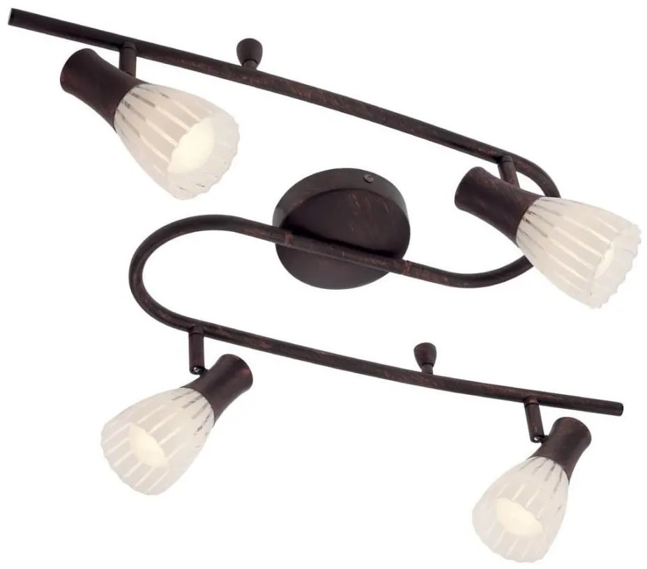 Redo 04-320 - Faretto DIONE 4xE14/28W/230V patina/rame