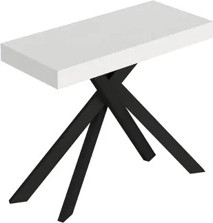 Consolle allungabile Libo Small - Bianco frassino gambe antracite 90x40/196 cm