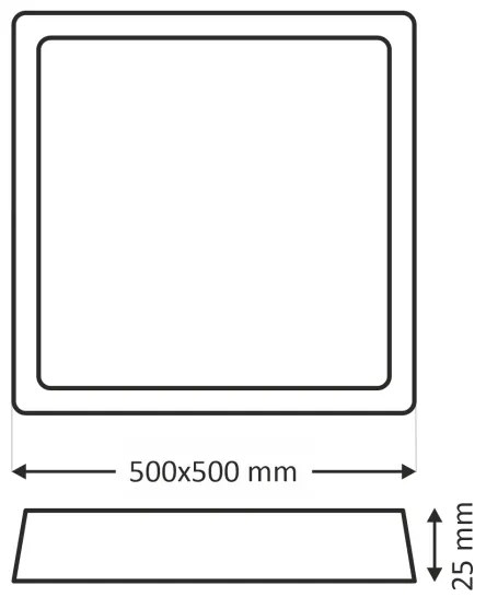 Plafoniera LED LED/40W/230V 3000/4000/6500K 50x50 cm beige