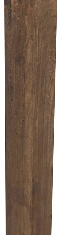 Lampada da terra industriale in bronzo con legno di mango - Mangoes