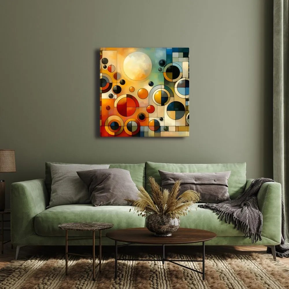 Quadro su tela – Geometria in toni caldi