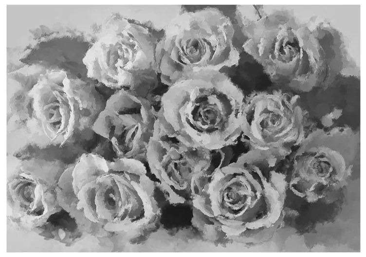 Fotomurale A dozen roses  Colore Grigio, Dimensioni e Misure 250x193