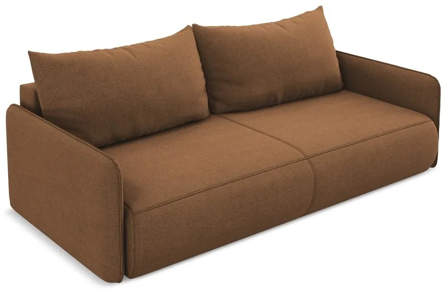 Divano arancione allungabile/con contenitore 216 cm Nanea – Makamii