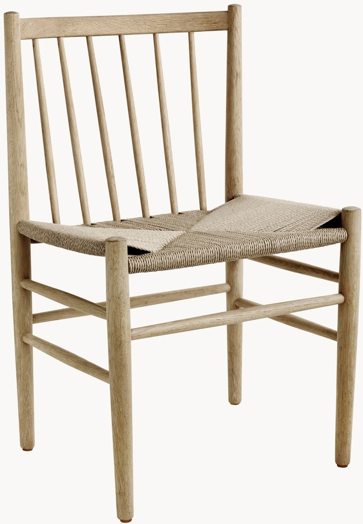 Sedia in legno di quercia tessuta a mano J80