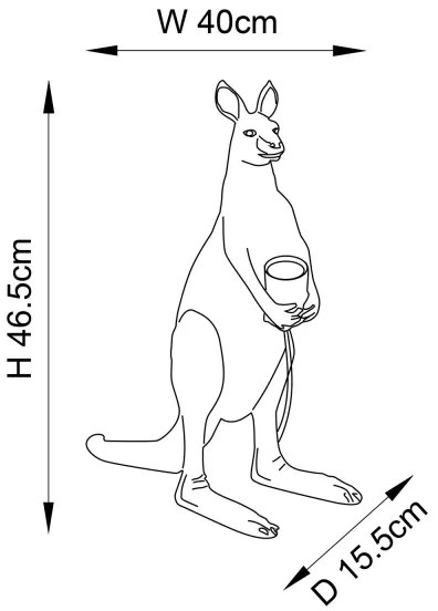 Endon 95075 - Lampada da tavolo KANGAROO 1xE27/10W/230V dorata