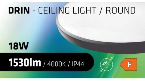 Plafoniera LED da bagno CIRCLE LED/18W/230V 4000K diametro 30 cm IP44 nero