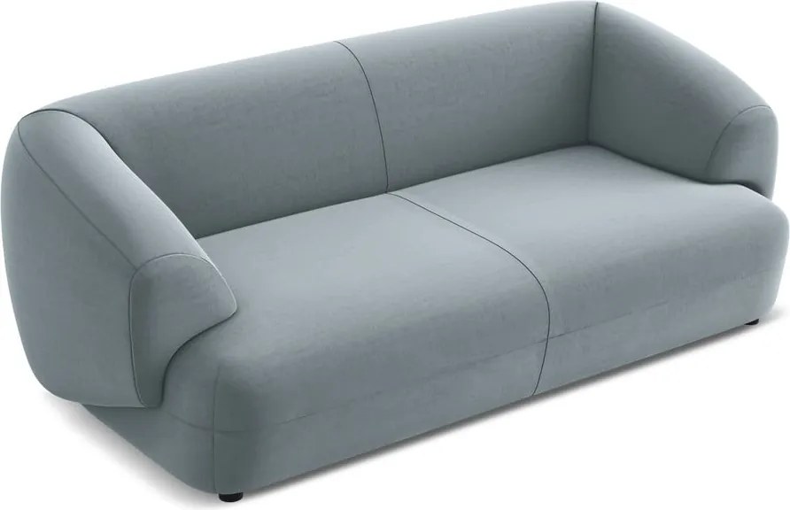 Divano azzurro con rivestimento in velluto 212 cm Moana – Makamii