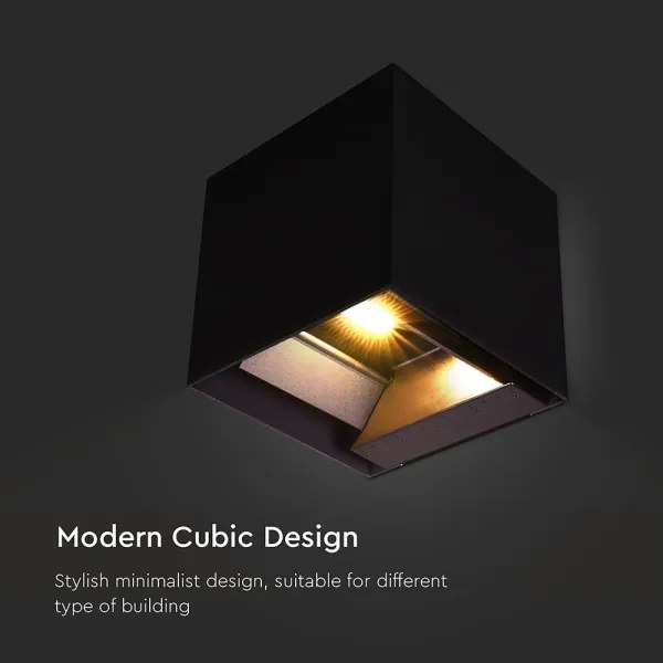 Lampada solare da parete LED con sensore 9W 3,7V 3000-5000K IP65 nera