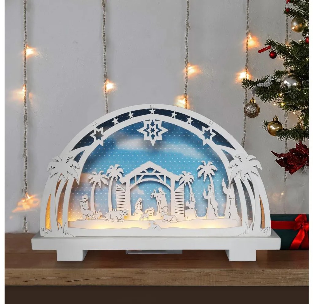 Brilagi - Decorazione natalizia LED presepe LED/2xAA