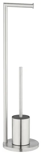 WENKO 25676100 - Set WC FERLA 18x69,5 cm acciaio inossidabile/satinato