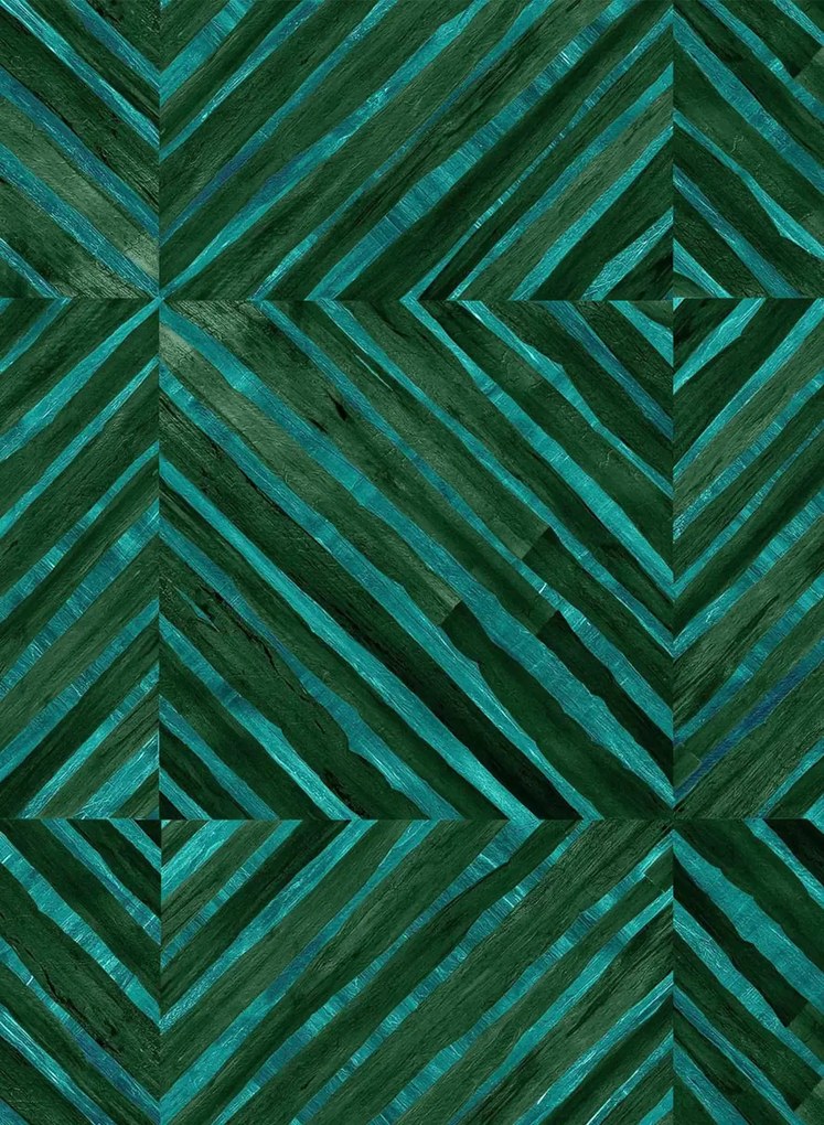 Coordonne Carta da parati Kaleido Bamboo - Aqua