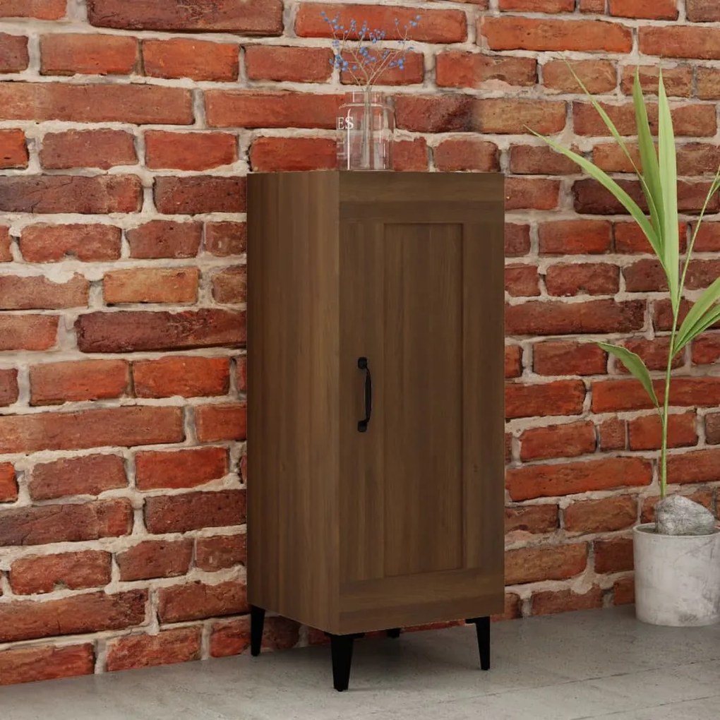 Credenza Rovere Marrone 34,5x34x90 Cm İn Legno Multistrato /
