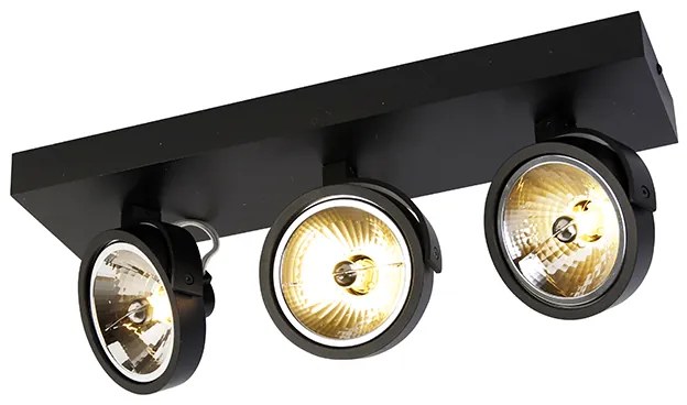 Faretto di design nero orientabile 3 luci - Go