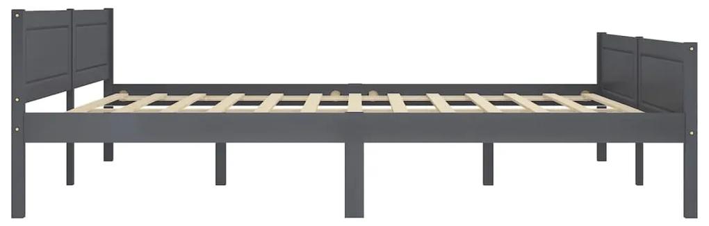 Giroletto grigio in legno massello di pino 180x200 cm
