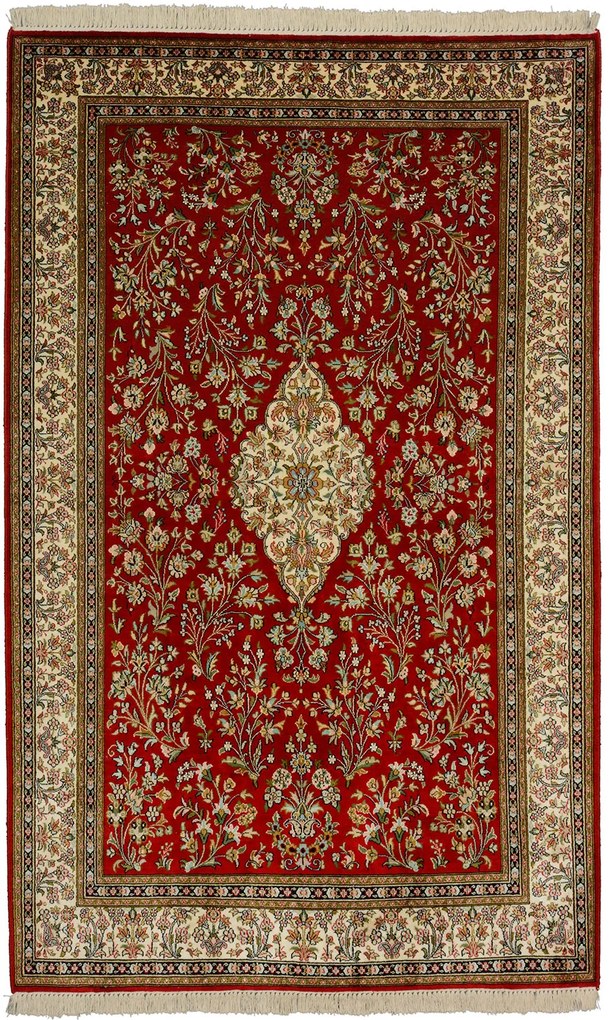 Cashmere Silk Tappeto orientale 130 x 200 Rosso (Indian) Annodato A Mano