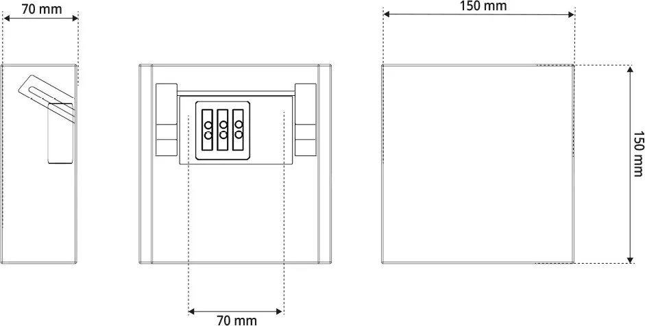 Applique da Parete G9 Quadrata in Gesso Pitturabile