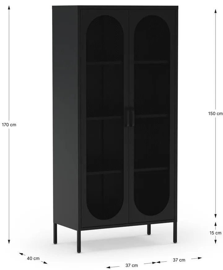 Mobile nero 80x170 cm Diora - Marckeric