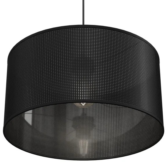 Lampadario a sospensione con filo LOFT SHADE 1xE27/60W/230V diametro 40 cm nero