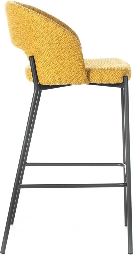Set 2 Sgabelli 52x50x89 cm in Tessuto Greta Giallo...