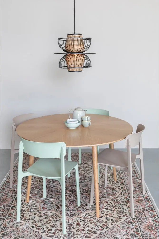 Tavolo da pranzo rotondo con piano in rovere ø 100 cm Fabio - White Label