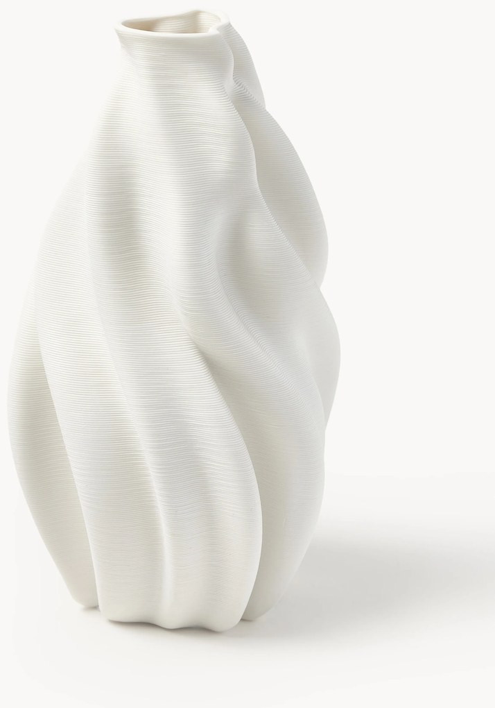 Vaso in porcellana stampato in 3D Lyria, alt. 29 cm