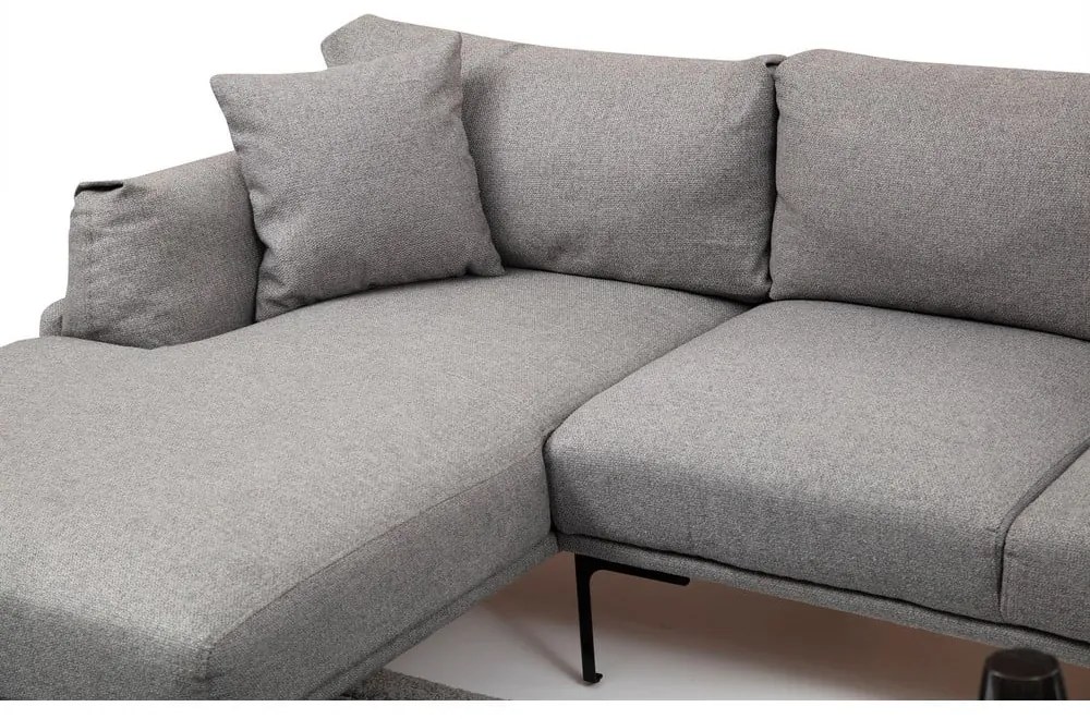 Divano angolare grigio, angolo sinistro Leo - Artie