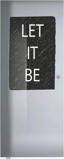 Anta per porta scorrevole esterno muro Let It Be in vetro nero, L 88 x H 215 cm spessore 8 mm, apertura sinistra
