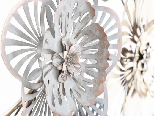 Pannello decorativo 3D in metallo 118x4x58 cm Campur