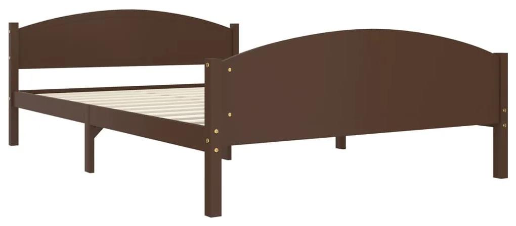 Giroletto marrone scuro in legno massello di pino 160x200cm