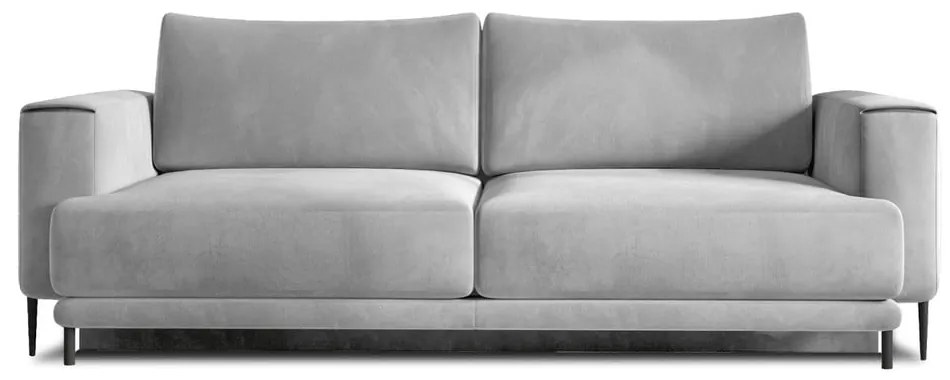 Divano grigio allungabile/con contenitore e rivestimento in velluto 260 cm Dalia – ELTAP