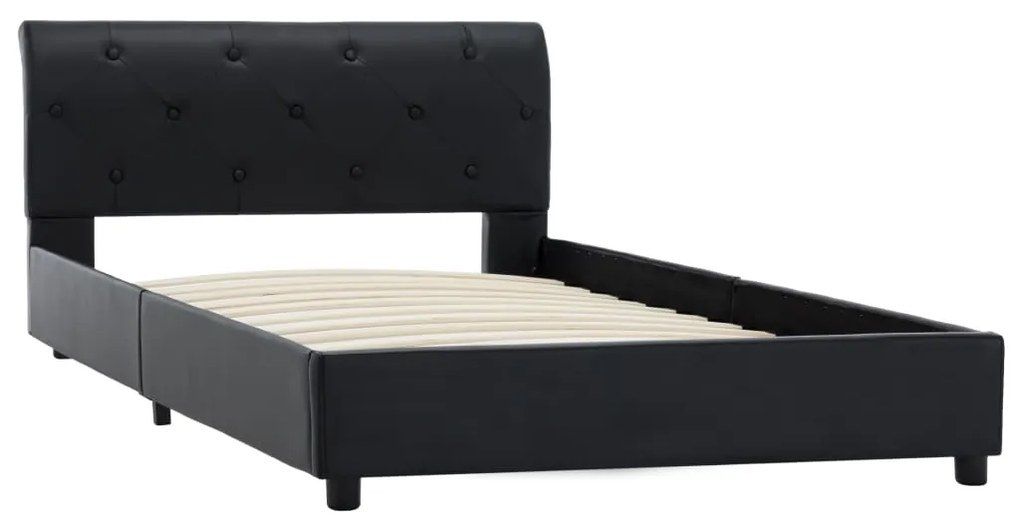 Giroletto nero in similpelle 100x200 cm