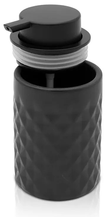 Set completo accessori bagno nero in ceramica Cristal