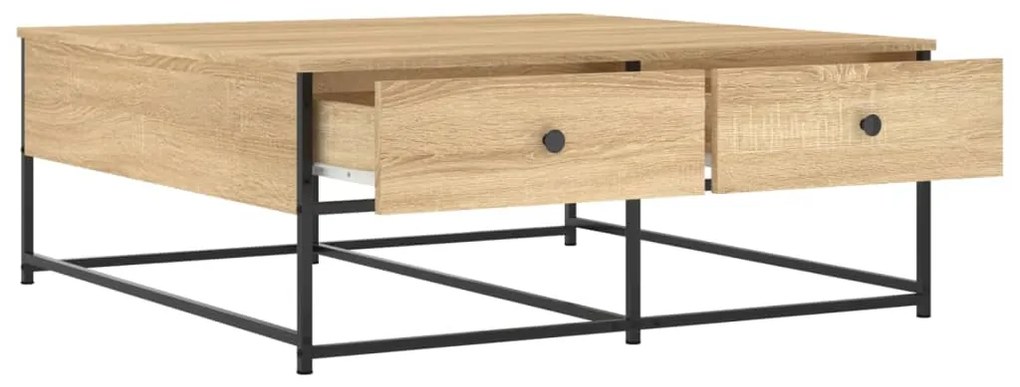 Tavolino da salotto rovere sonoma 100x99x40cm legno multistrato