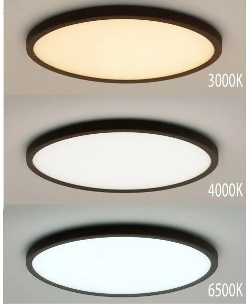 Plafoniera LED 18W/230V 3000/4000/6500K Ø 23 cm marrone