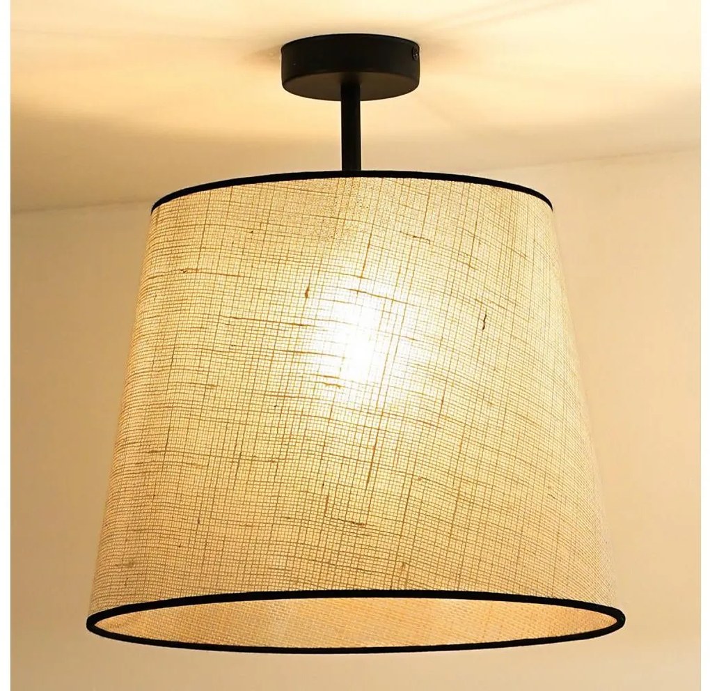 Duolla - Lampadario a plafone YUTE 1xE27/15W/230V diametro 38 cm grigio/nero