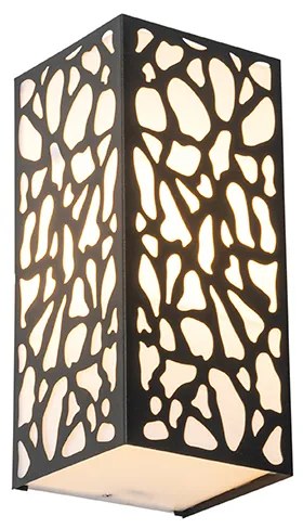 Lampada da parete per esterni moderna nera IP44 - Nicole