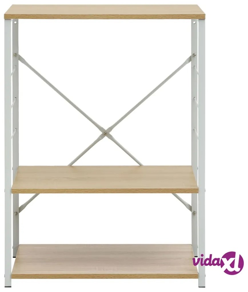 vidaXL Mobile Microonde Bianco Rovere 60x39,6x79,5cm Legno Multistrato